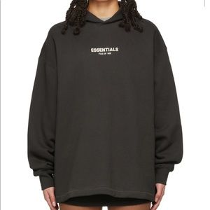 FEAR OF GOD ESSENTIALS Black Hoodie (XL)